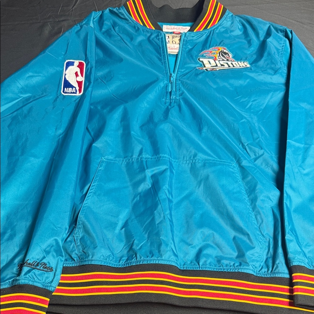 Mitchell & Ness Teal Detroit Pistons Pullover
